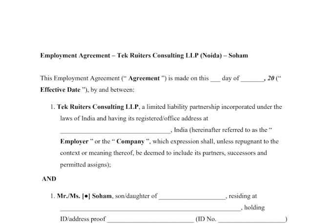 draft an nda agreement